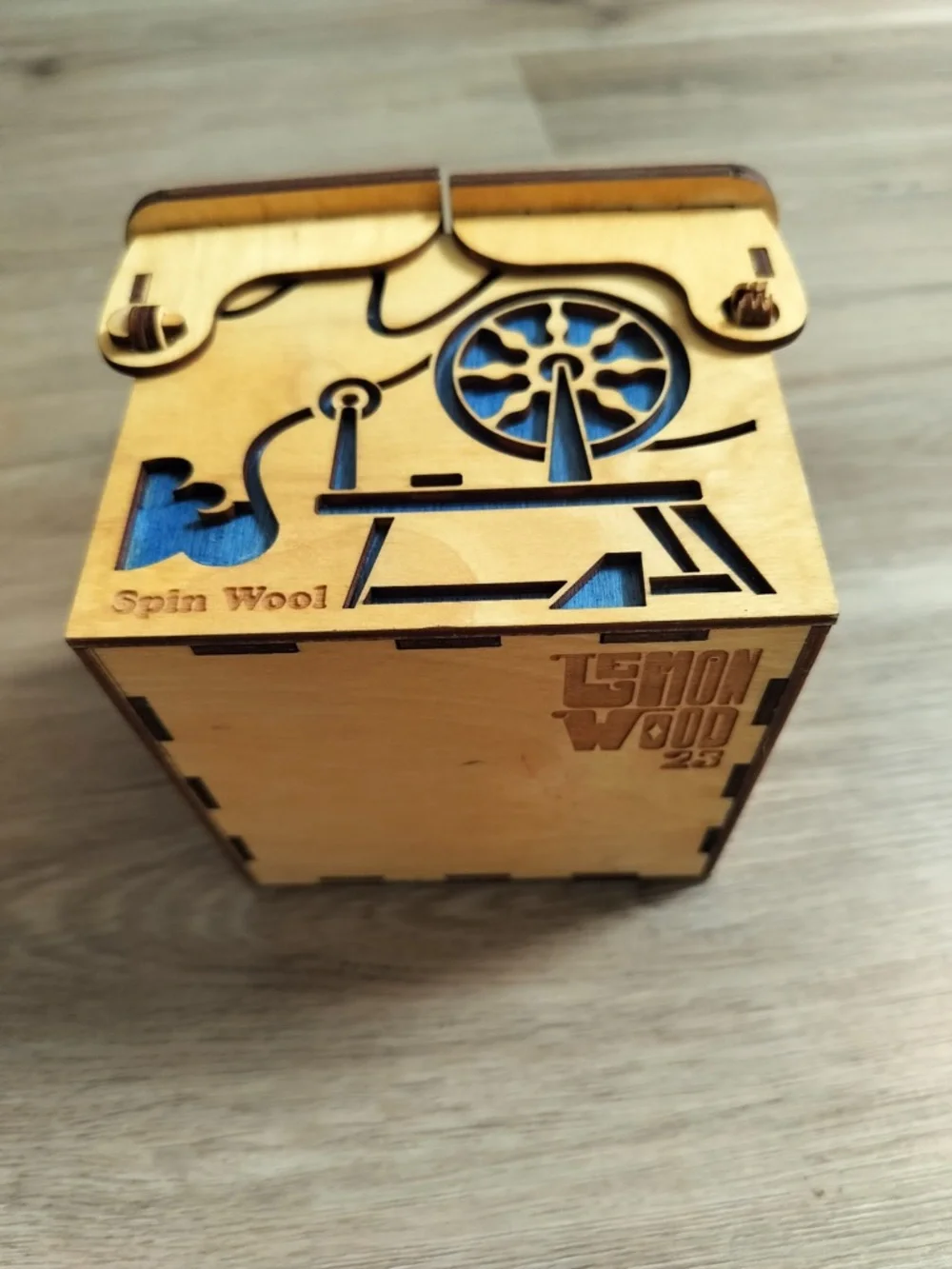 Handcrafted Wooden Wool Story Yarn Box by LemonWood